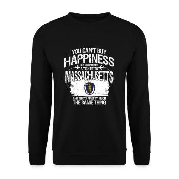 Massachusetts - Unisex Pullover - Schwarz - Vorne - Alina (178cm) & Michal (187cm)