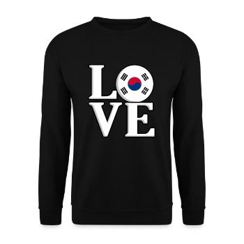 Südkorea - Unisex Pullover - Schwarz - Vorne - Alina (178cm) & Michal (187cm)