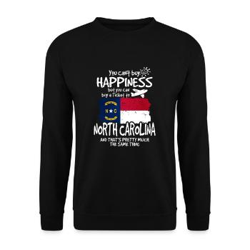 North Carolina - Unisex Pullover - Schwarz - Vorne - Alina (178cm) & Michal (187cm)