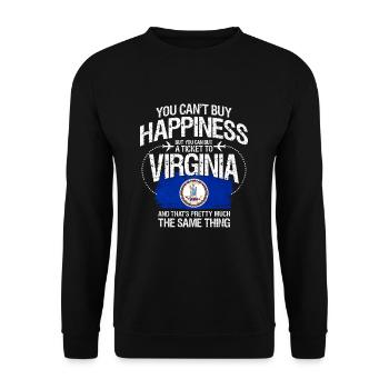 Virginia - Unisex Pullover - Schwarz - Vorne - Alina (178cm) & Michal (187cm)