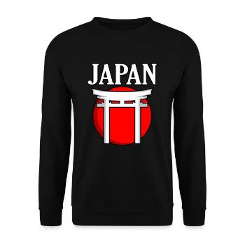 Japan - Unisex Pullover - Schwarz - Vorne - Alina (178cm) & Michal (187cm)