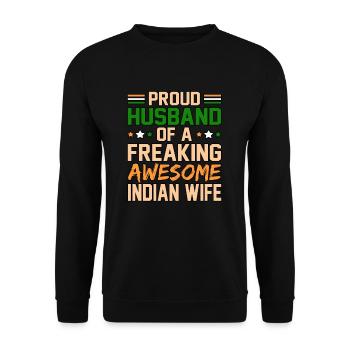 Indien - Unisex Pullover - Schwarz - Vorne - Alina (178cm) & Michal (187cm)