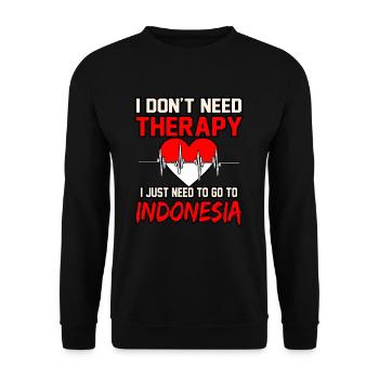 Indonésie - Sweat-shirt Unisexe - noir - Devant - Alina (178cm) & Michal (187cm)