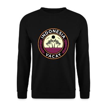 Indonesien - Unisex Pullover - Schwarz - Vorne - Alina (178cm) & Michal (187cm)