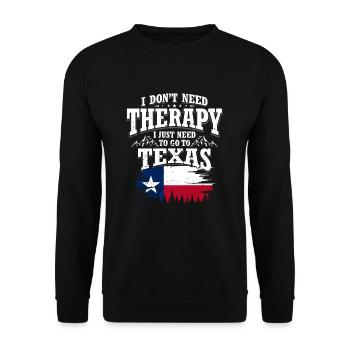 Texas - Unisex Pullover - Schwarz - Vorne - Alina (178cm) & Michal (187cm)