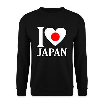 Japan - Unisex Pullover - Schwarz - Vorne - Alina (178cm) & Michal (187cm)