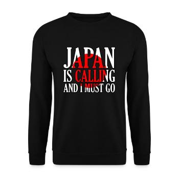 Japan - Unisex Pullover - Schwarz - Vorne - Alina (178cm) & Michal (187cm)