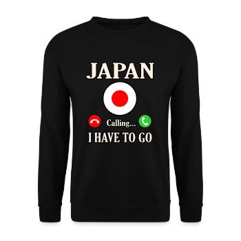 Japan - Unisex Pullover - Schwarz - Vorne - Alina (178cm) & Michal (187cm)