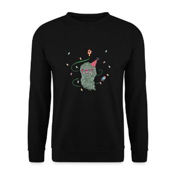 Zeus - Unisex Sweatshirt - black - Front - Alina (178cm) & Michal (187cm)