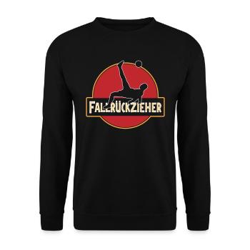 Fussball Fallrückzieher | Farben änderbar - Unisex Pullover - Schwarz - Vorne - Alina (178cm) & Michal (187cm)