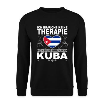 Ich muss nach Kuba Urlaub Karibik Geschenk - Unisex Pullover - Schwarz - Vorne - Alina (178cm) & Michal (187cm)