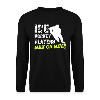 Hockey sur glace joueurs marcher sur l'eau - Sweat-shirt Unisexe - noir - Devant - Alina (178cm) & Michal (187cm)