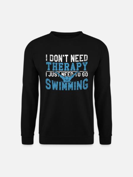 Schwimmen - Unisex Pullover - Schwarz
