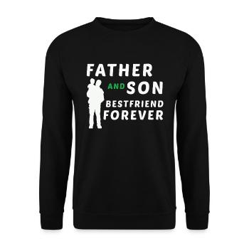 Vater und Sohn - Unisex Pullover - Schwarz - Vorne - Alina (178cm) & Michal (187cm)