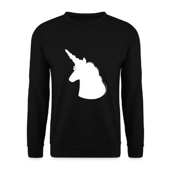 Licorne licorne - Sweat-shirt Unisexe - noir - Devant - Alina (178cm) & Michal (187cm)