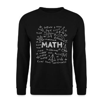 Math math mathématicien compréhension physique - Sweat-shirt Unisexe - noir - Devant - Alina (178cm) & Michal (187cm)
