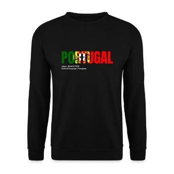Portugal Portugiesisch - Unisex Pullover - Schwarz - Vorne - Alina (178cm) & Michal (187cm)