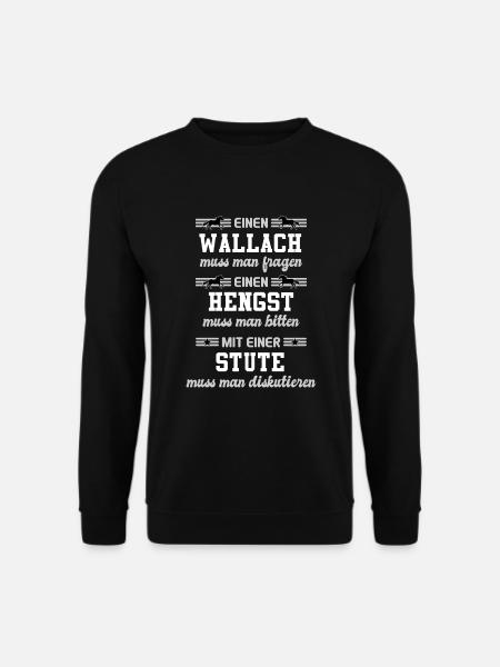 Pferd Pferde Wallach Hengst Stute Pferdefreund - Unisex Pullover - Schwarz