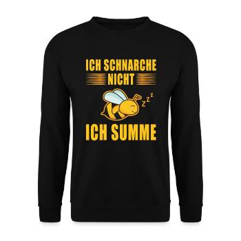 Bee bees sleep i don't snore i sum - Unisex Sweatshirt - black - Front - Alina (178cm) & Michal (187cm)
