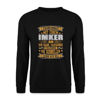 Beekeepers bees threatening thousands of friends - Unisex Sweatshirt - black - Front - Alina (178cm) & Michal (187cm)