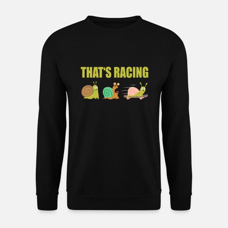 Schnecken Schneckenrennen That's Racing - Unisex Pullover - Schwarz