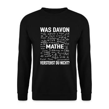 Mathe Mathematik Matheunterricht Nicht Verstehen - Unisex Pullover - Schwarz - Vorne - Alina (178cm) & Michal (187cm)
