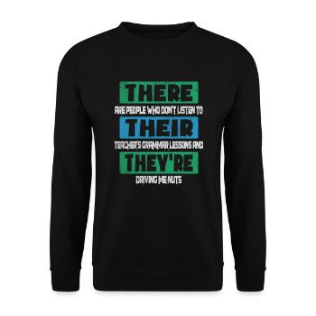 Enseignant enseignant allemand allemand professeur cadeau - Sweat-shirt Unisexe - noir - Devant - Alina (178cm) & Michal (187cm)