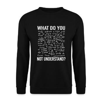 Enseignement des mathématiques professeur de mathématiques physicien étudiant professeur - Sweat-shirt Unisexe - noir - Devant - Alina (178cm) & Michal (187cm)