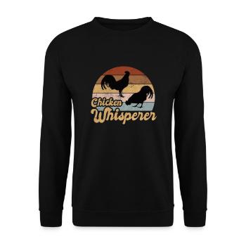 Chicken Whisperer Farmer Chicken Farm Chicken Coop - Unisex Sweatshirt - black - Front - Alina (178cm) & Michal (187cm)