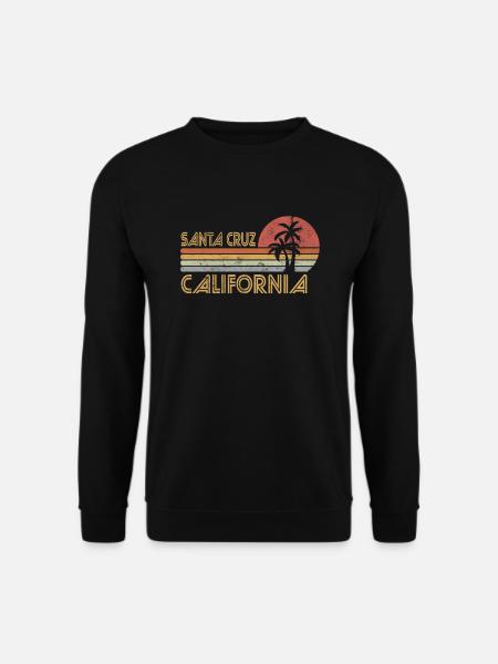Santa Cruz California Sonnenuntergang 70er 80er - Unisex Pullover - Schwarz