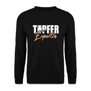 Töpfer Expertin Töpfern Handarbeit Handwerk Kunst - Unisex Pullover - Schwarz - Vorne - Alina (178cm) & Michal (187cm)
