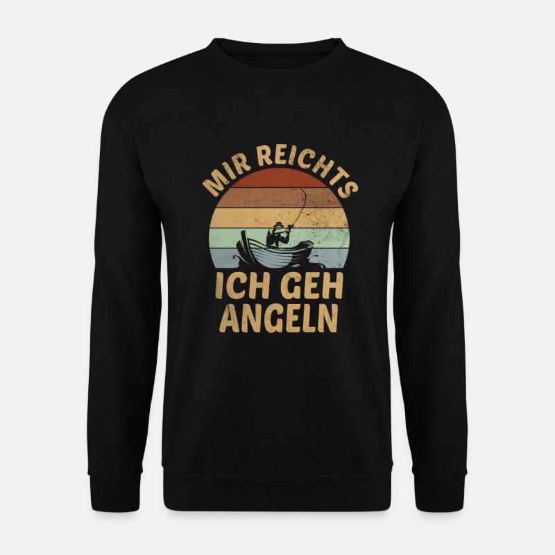 Mir Reichts Ich Geh Angeln Fischen Angler Geschenk - Unisex Pullover - Schwarz