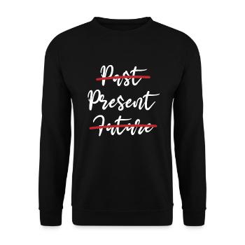 Passé Présent Futur Spirituel Yogi Yoga Namaste - Sweat-shirt Unisexe - noir - Devant - Alina (178cm) & Michal (187cm)