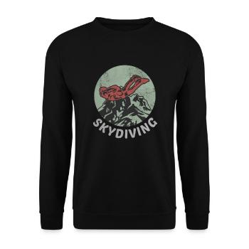 Skydiving Skydiver Skydiver Skydiver Aviation - Unisex Sweatshirt - black - Front - Alina (178cm) & Michal (187cm)