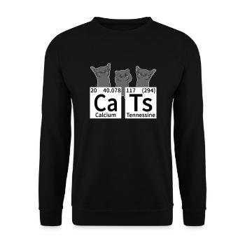 Cats Cat Cats Chemistry Chemist Periodic Table - Unisex Sweatshirt - black - Front - Alina (178cm) & Michal (187cm)