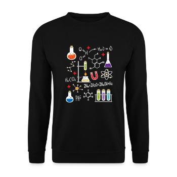 Chimie Chimistes Physique Physiciens Scientifiques - Sweat-shirt Unisexe - noir - Devant - Alina (178cm) & Michal (187cm)