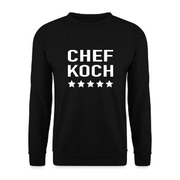 Chef Koch 5 Sterne Kochen Meisterkoch Geschenk - Unisex Pullover - Schwarz - Vorne - Alina (178cm) & Michal (187cm)