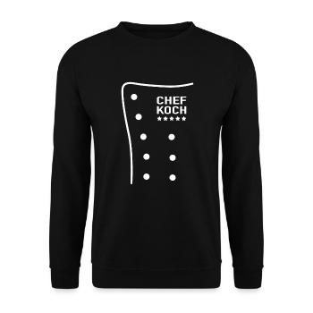 Chef Koch 5 Sterne Kochen Meisterkoch Geschenk - Unisex Pullover - Schwarz - Vorne - Alina (178cm) & Michal (187cm)