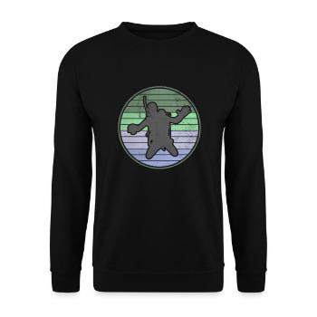Taucher Tauchen Tauchschule Unterwasser Schnorchel - Unisex Pullover - Schwarz - Vorne - Alina (178cm) & Michal (187cm)