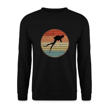 Moniteur de plongée école de plongée sous-marine - Sweat-shirt Unisexe - noir - Devant - Alina (178cm) & Michal (187cm)