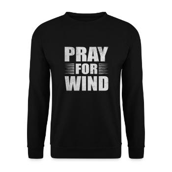 Pray For Wind Kitesurfing Kitesurfer Kiteboarder - Unisex Pullover - Schwarz - Vorne - Alina (178cm) & Michal (187cm)
