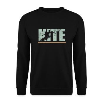 Kite kitesurfing kitesurfers kiteboarding fans kiting - Unisex Sweatshirt - black - Front - Alina (178cm) & Michal (187cm)