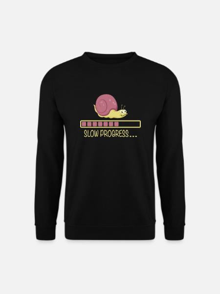 Slow Progress Loading Schnecke Büro Bürohumor - Unisex Pullover - Schwarz