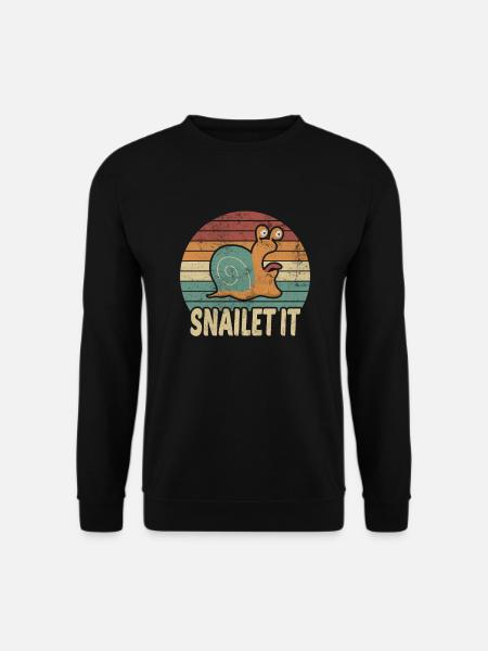 Snailet It Wortspiel Schnecke Schnecken Geschenk - Unisex Pullover - Schwarz