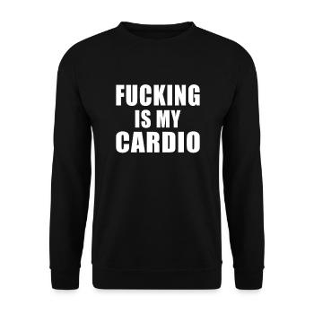 Enfoncer est mon Cardio Gym Sex Birds Sports - Sweat-shirt Unisexe - noir - Devant - Alina (178cm) & Michal (187cm)