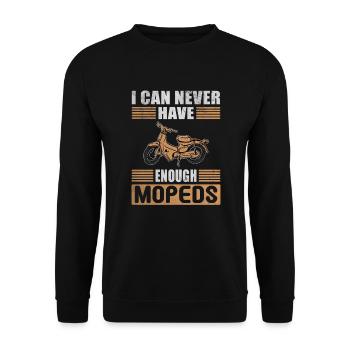 Can Never Have Enough Mobylette Passion - Sweat-shirt Unisexe - noir - Devant - Alina (178cm) & Michal (187cm)