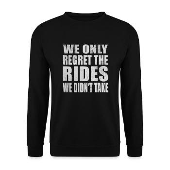 Motorcyclists Bike Regret Rides We Didn't Take - Unisex Sweatshirt - black - Front - Alina (178cm) & Michal (187cm)