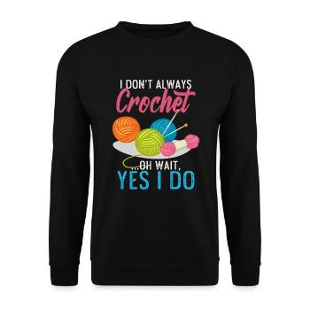 Crochet Handarbeit Häkelhaken Häkeln Stricken - Unisex Pullover - Schwarz - Vorne - Alina (178cm) & Michal (187cm)