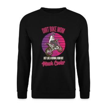 Dirt Bike Mom Motocross Mama Supercross Mutter - Unisex Pullover - Schwarz - Vorne - Alina (178cm) & Michal (187cm)