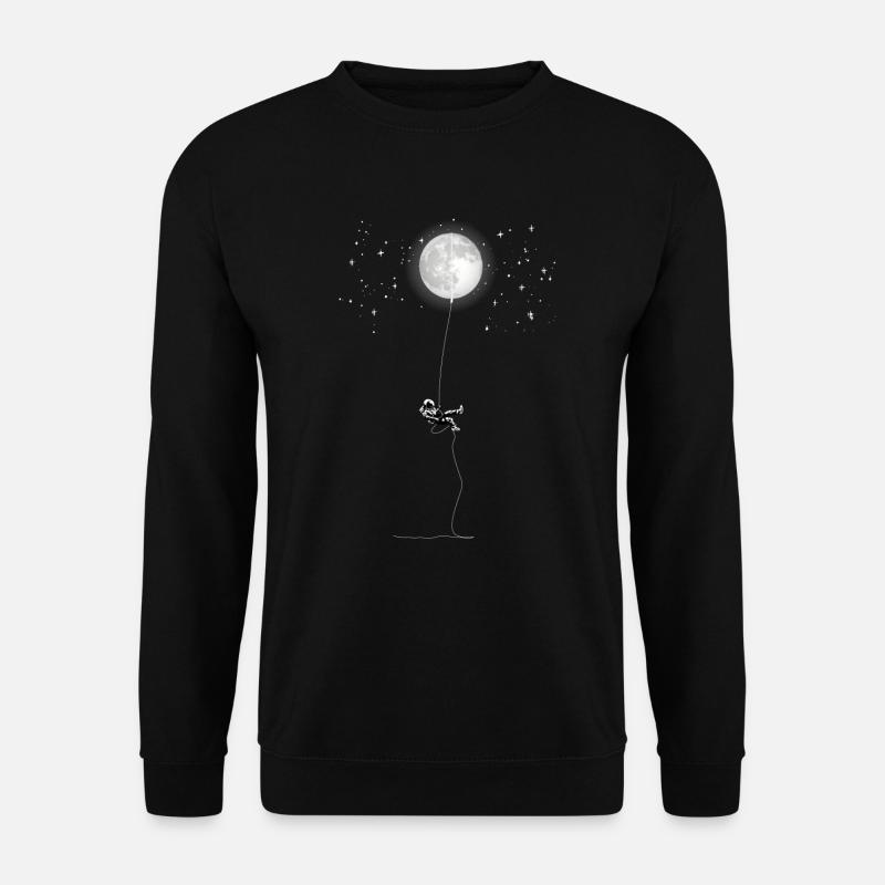 Astronaut Mond Klettern Universum Planeten Rakete - Unisex Pullover - Schwarz